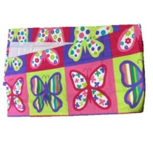 PIER 1 KIDS Curtain Valance Colorful Butterflies Flowers Window 88 x 18 inches